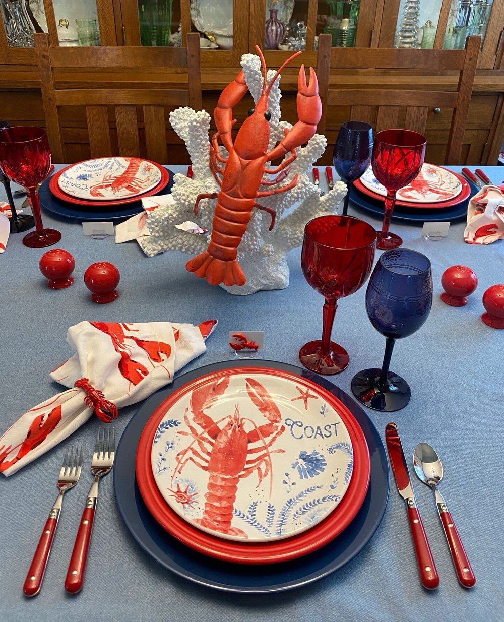 A Lobsters for Dinner Tablescape — Whispers of the Heart