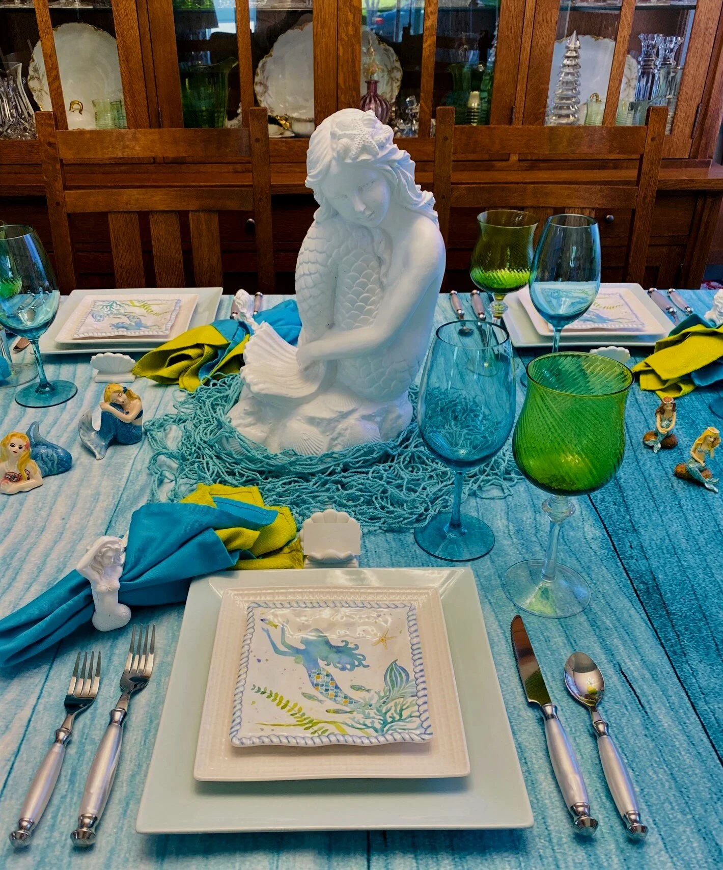 A Mermaids coming for Dinner Tablescape — Whispers of the Heart