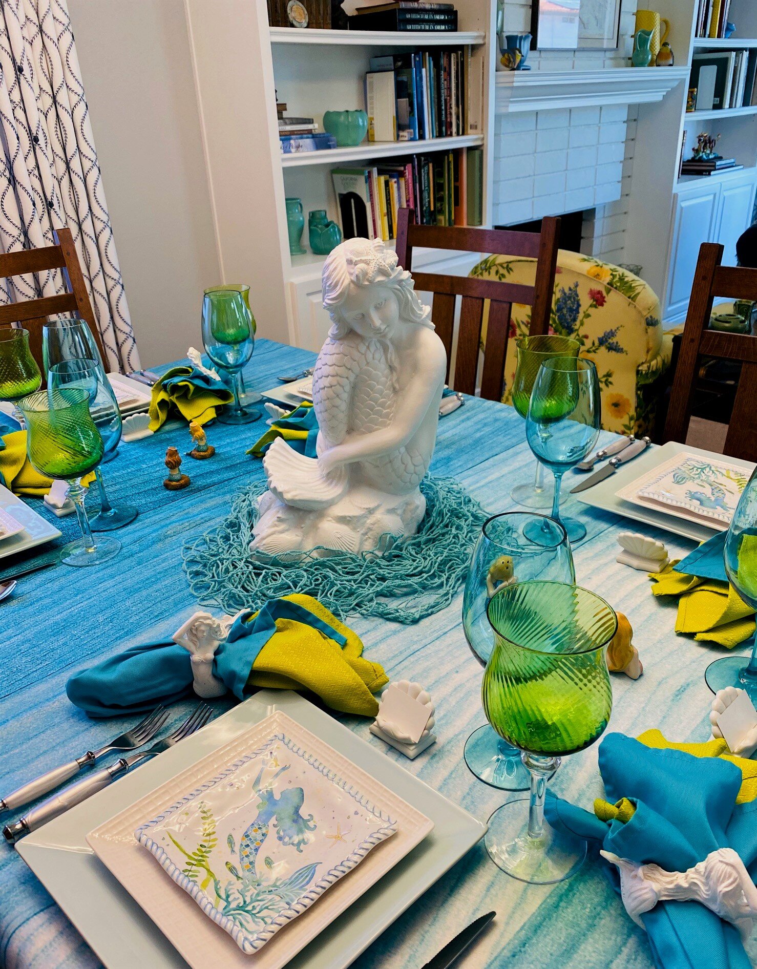 A Mermaids coming for Dinner Tablescape — Whispers of the Heart