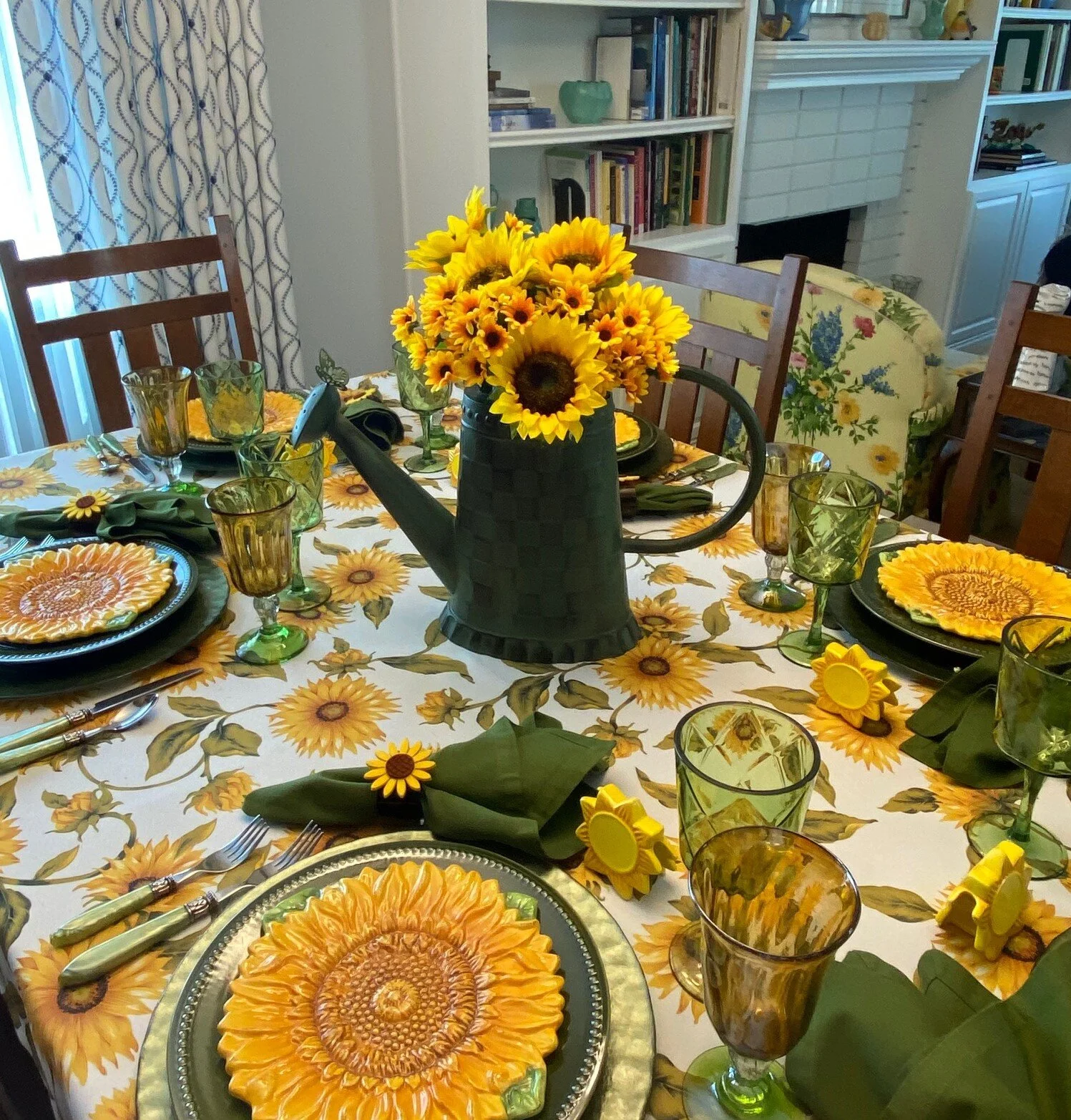 A Sunflower Tablescape — Whispers of the Heart