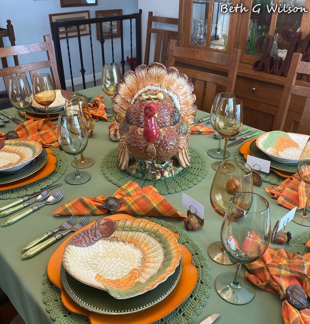 A Tablescape for Thanksgiving Turkey Soup — Whispers of the Heart