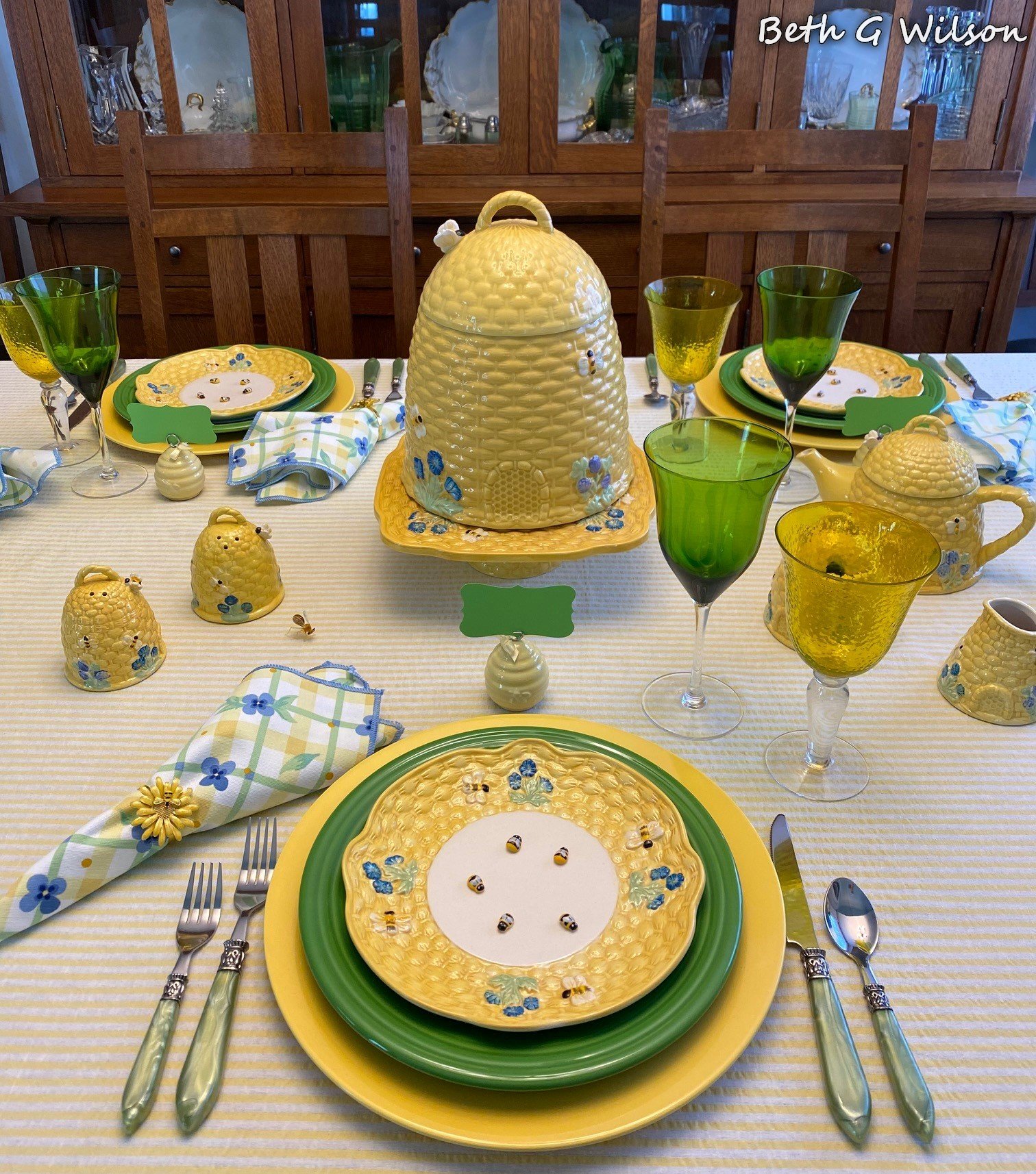 Bees on a Summer Tablescape — Whispers of the Heart