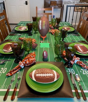 A Super Bowl Football Tablescape — Whispers of the Heart