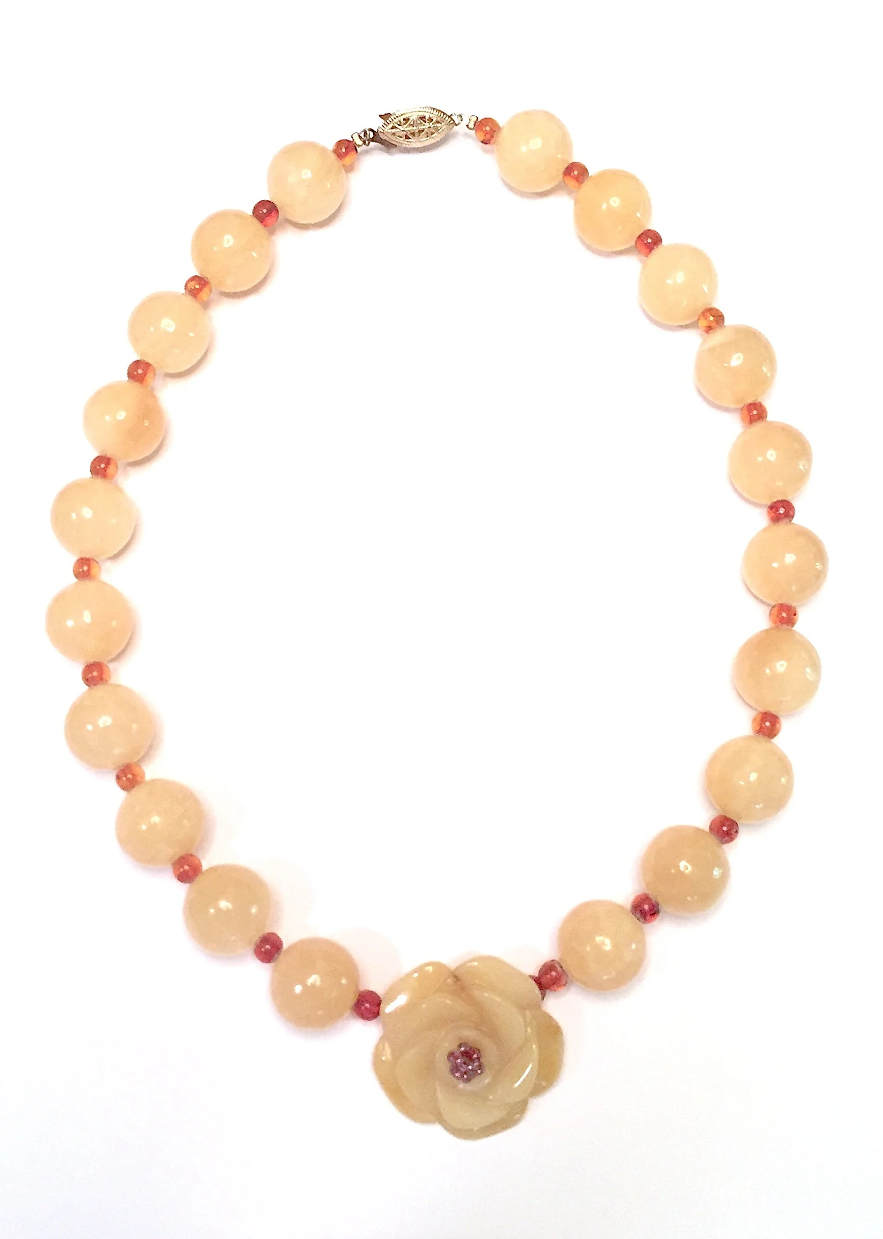 Yellow Jade and Amber Necklace Flower.jpeg