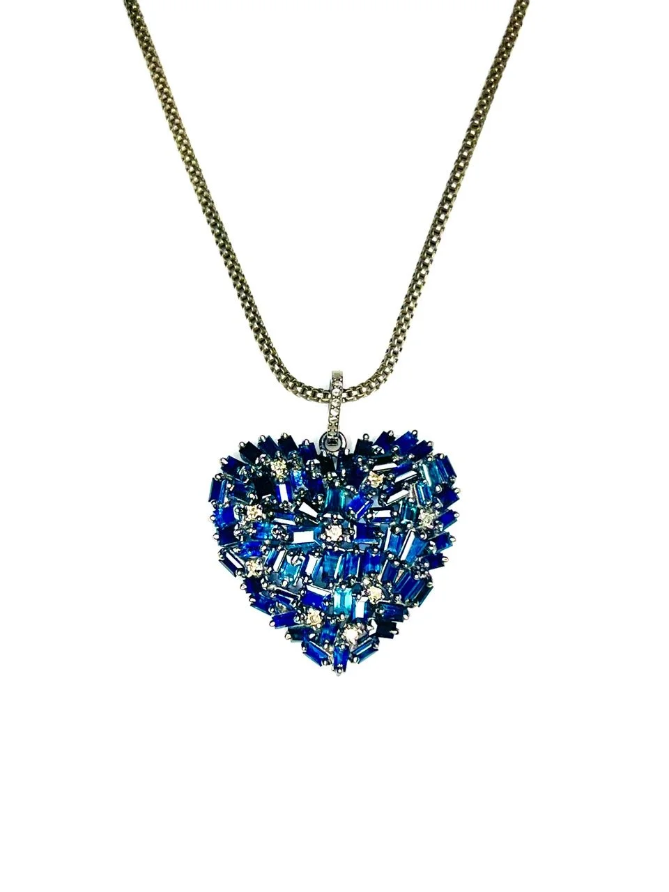 "Cœur" Sapphire & Diamond Heart