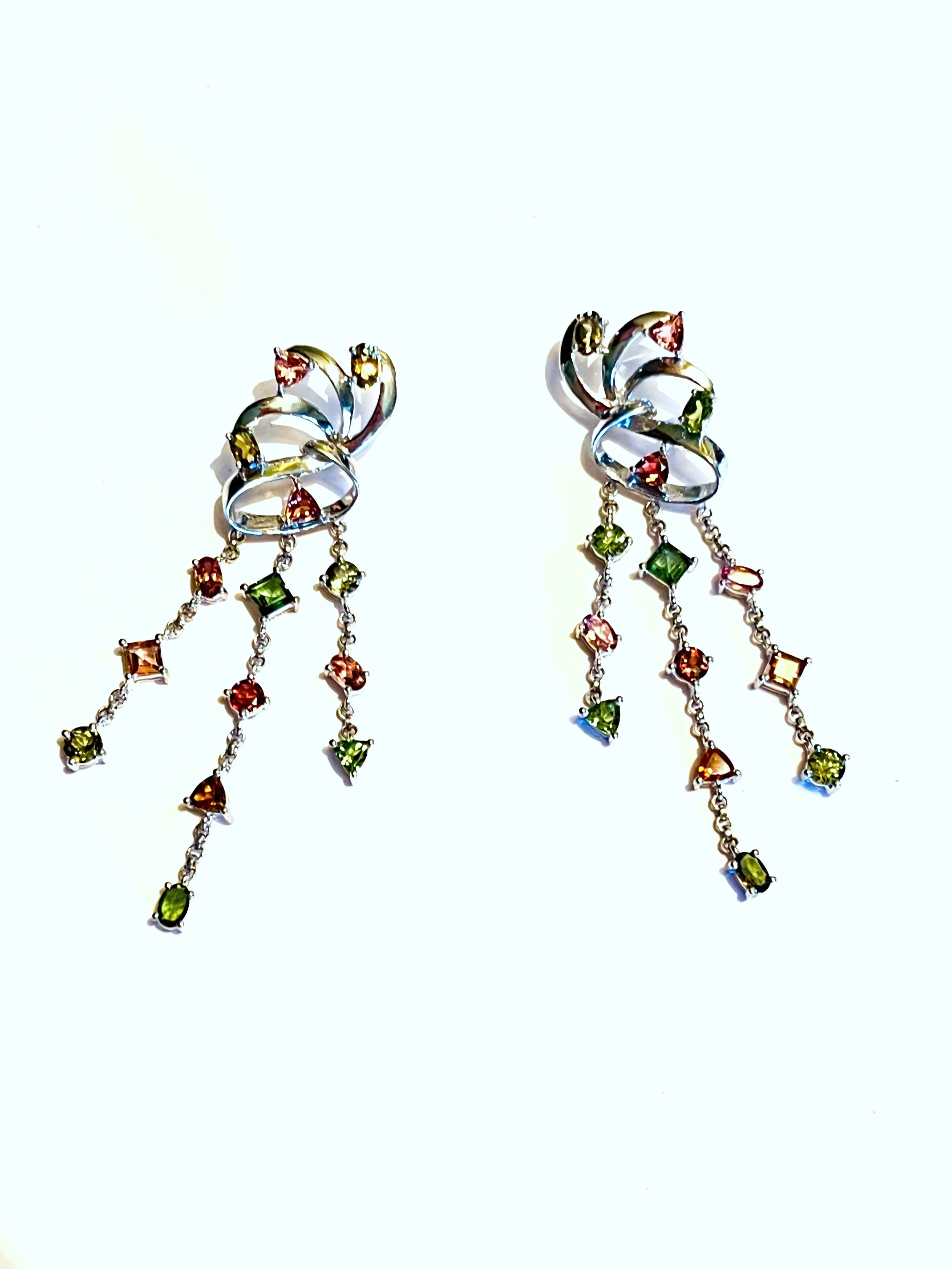 Semi-Precious Stone Dangle Earrings