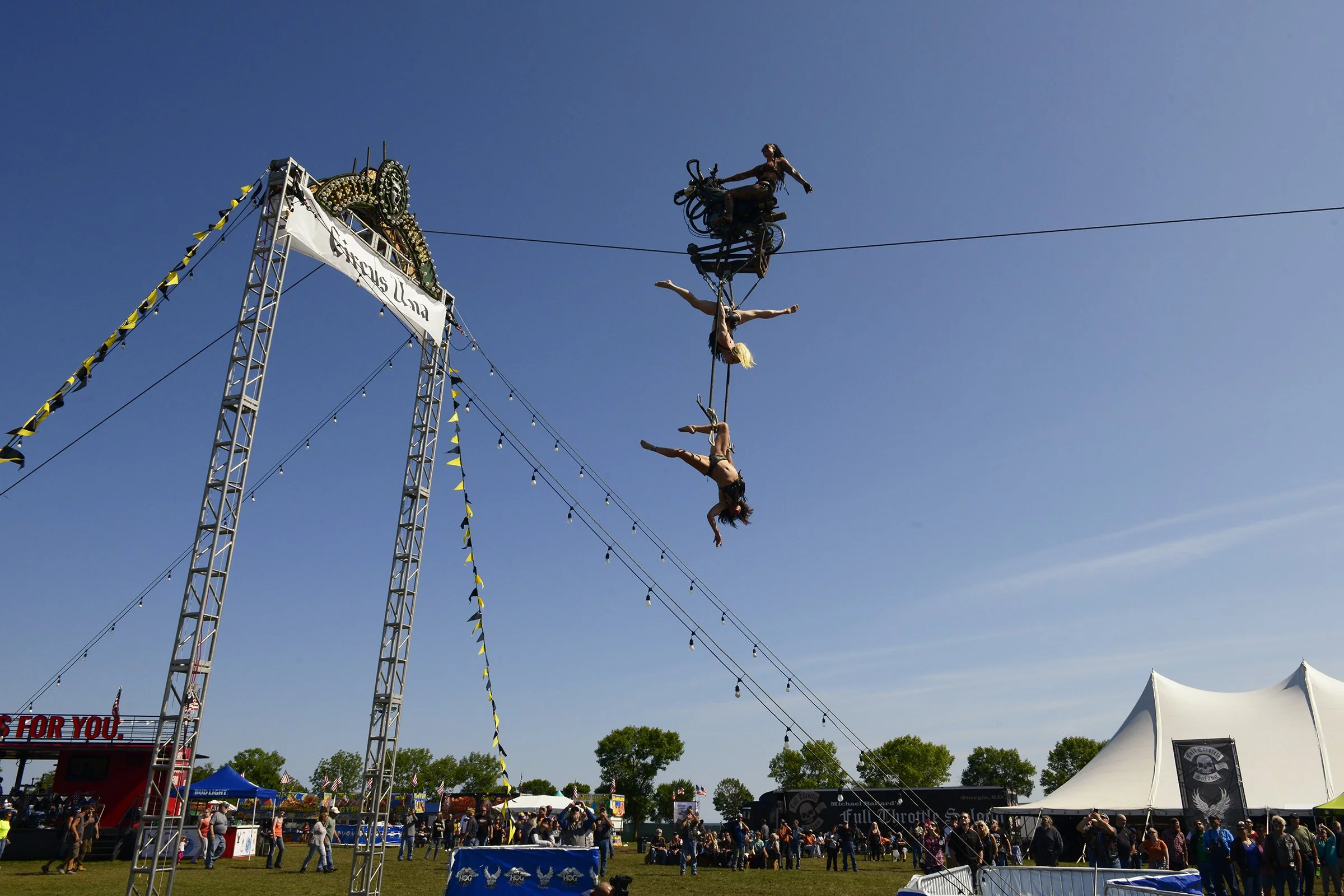 H-D High-Wire Moto-Circus Act