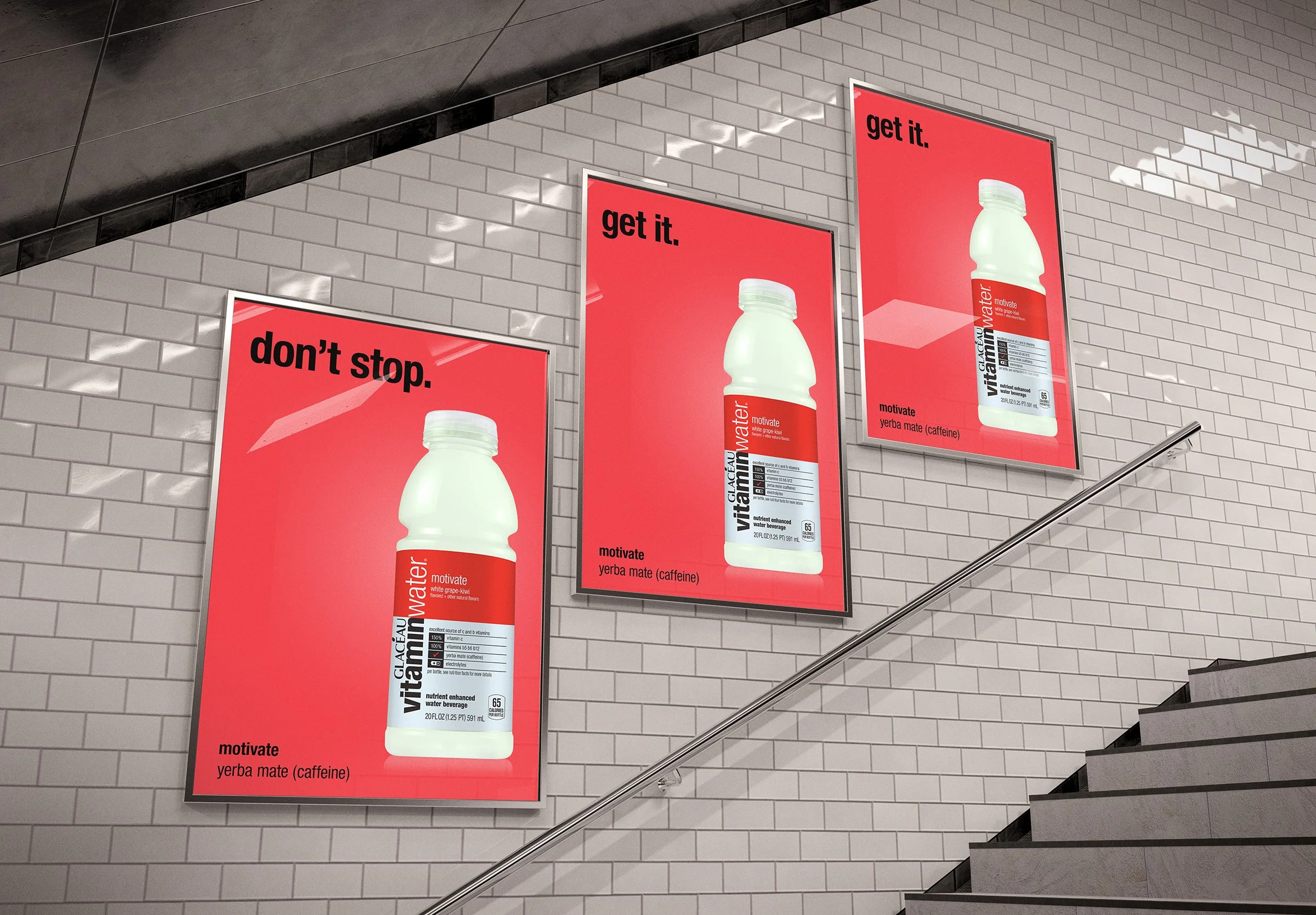vitaminwater motivate subway signage