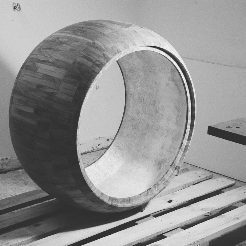  body/ final stage,  teak wood body with glass fiber inside, wood oil// gotowy korpus wiatraka wzmocniony od wewnątrz włóknem szklanym 