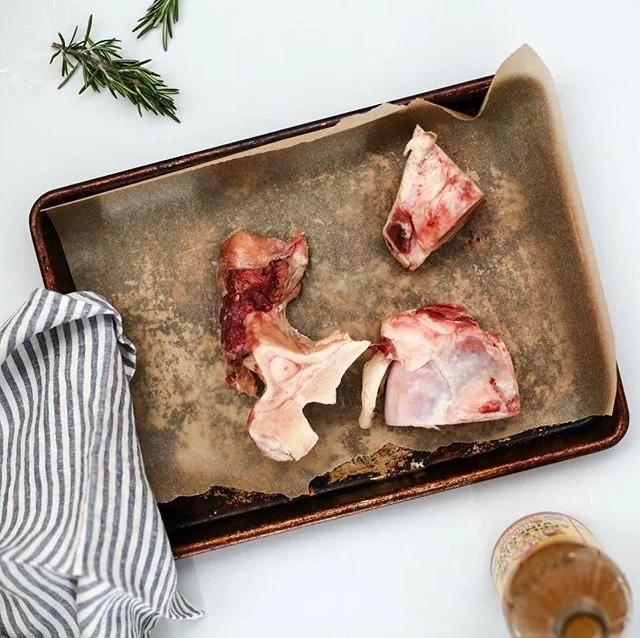 Roasted bones = a more flavourful stock = more flavourful meals. We take the extra step, you take the extra credit.