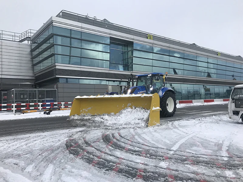 Snowploughs were deployed at Dublin Airport to clear service roads and runways.