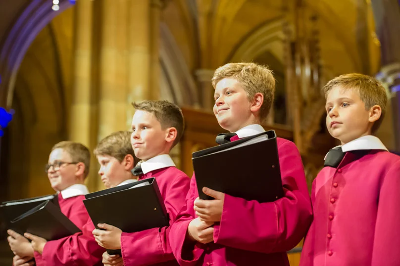 Members of the St Mary's Cathedral Choir. Oisín O'Sullivan is second from right. Picture: Catholic Weekly