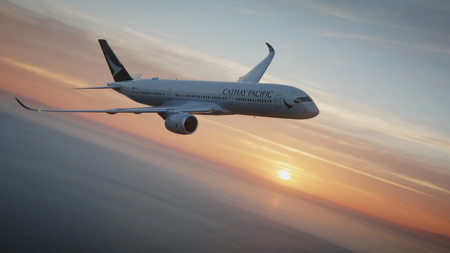 The Airbus A350-900 flies the 12 and half hour route between Dublin and Hong Kong.
