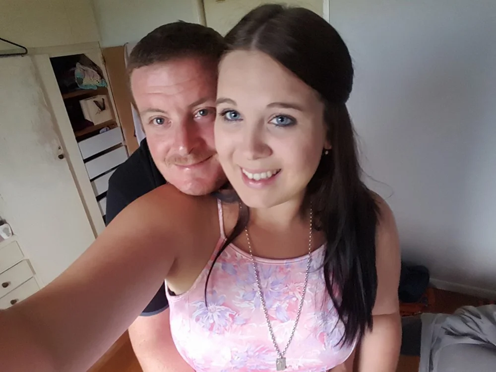 Broc Nicholson pictured recently with her Irish fiancee Francis Shanley who died earlier this month.