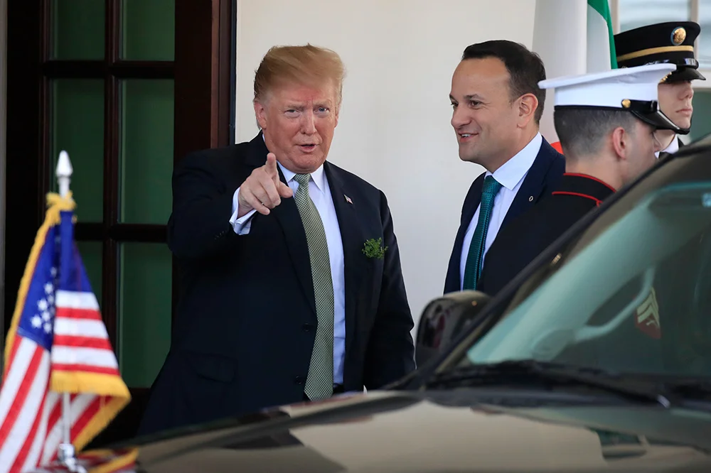 US President Donald Trump and Taoiseach Leo Varadkar in Washington DC in March.