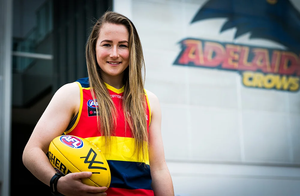 Ailish Considine made history in April when she became the first Irish woman to win an AFLW Premiership with the Adelaide Crows.