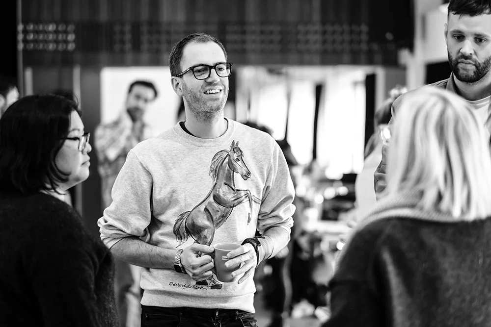 Director Richard Carroll runs Once rehearsals. Picture: Robert Catto.