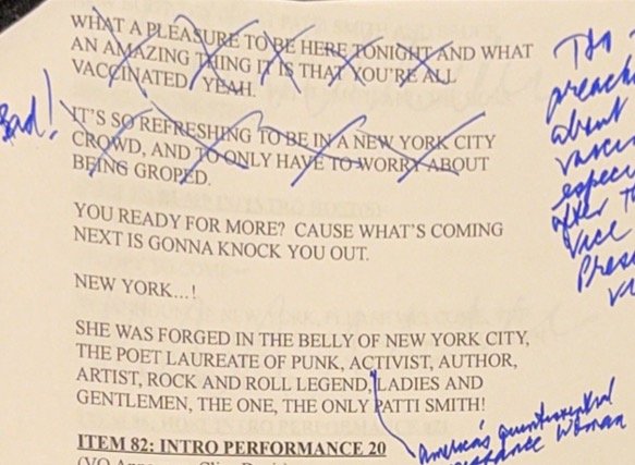  RIP to the legendary Clive Davis, here he is pooping on a joke a wrote for the NYC Home Coming Concert in Central Park, in 2021.  