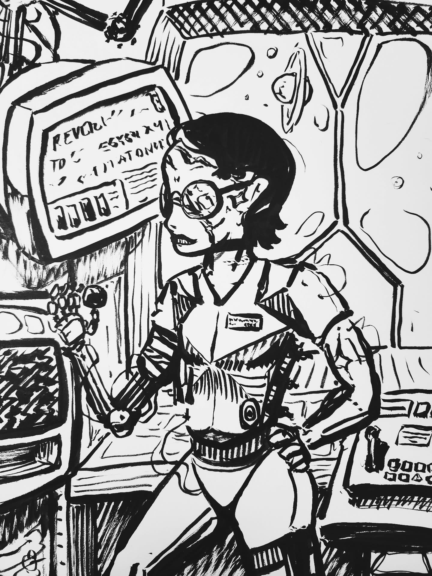 A scarred space archaeologist
#drawing #inkdrawing #sketchbook #inkbrush