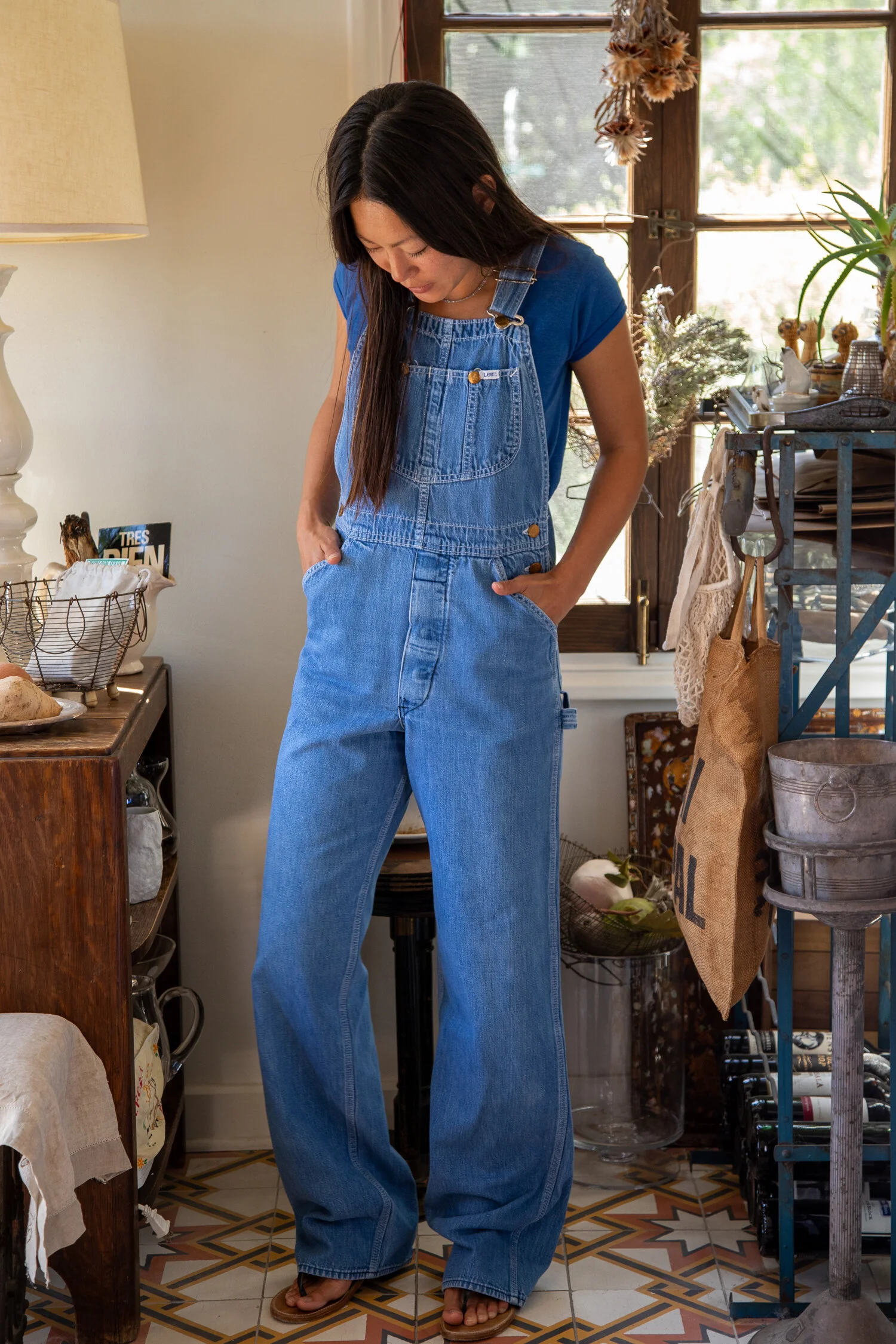 Vintage Lee Denim Overalls — Spanish Moss