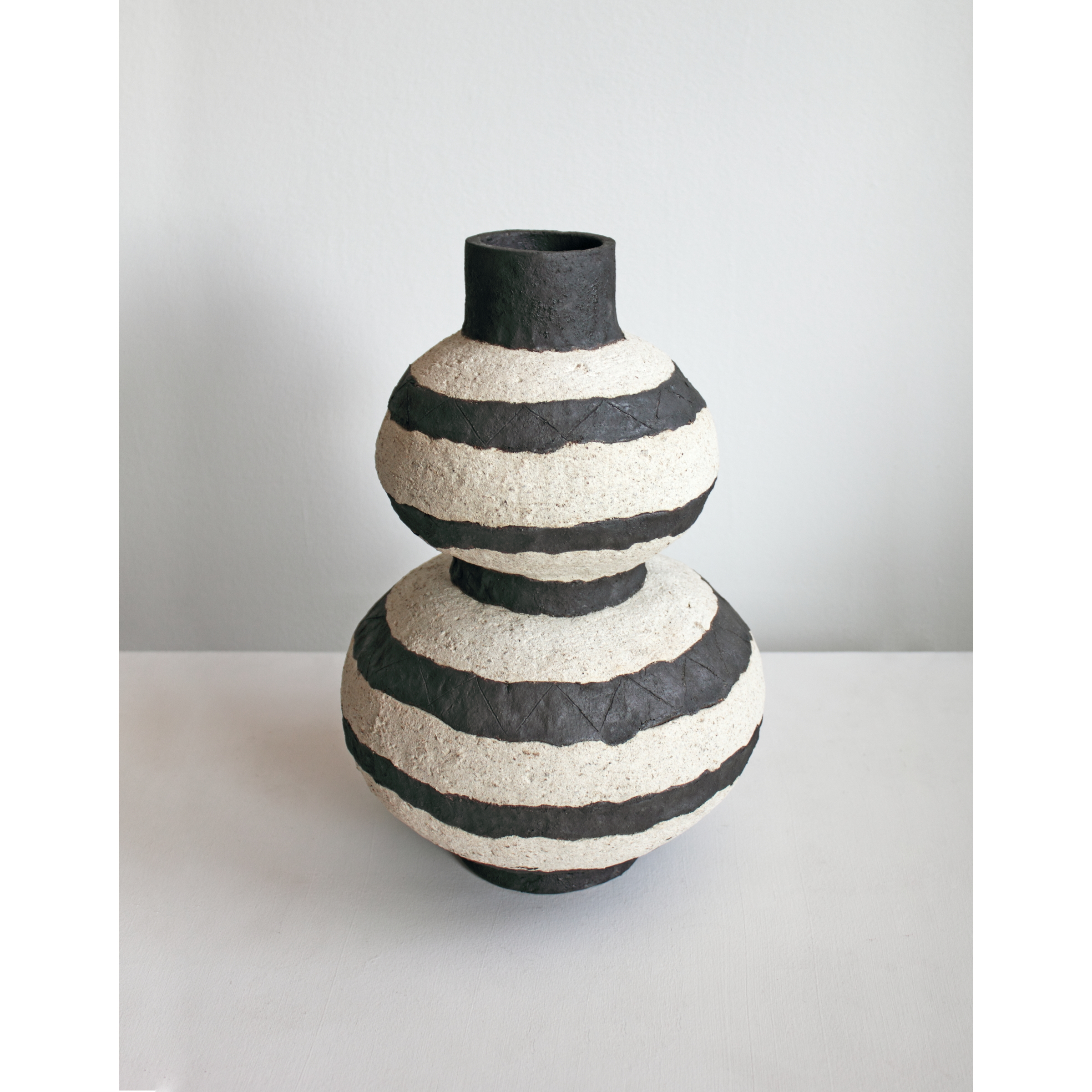 Striped Double Gourd Vase/Base