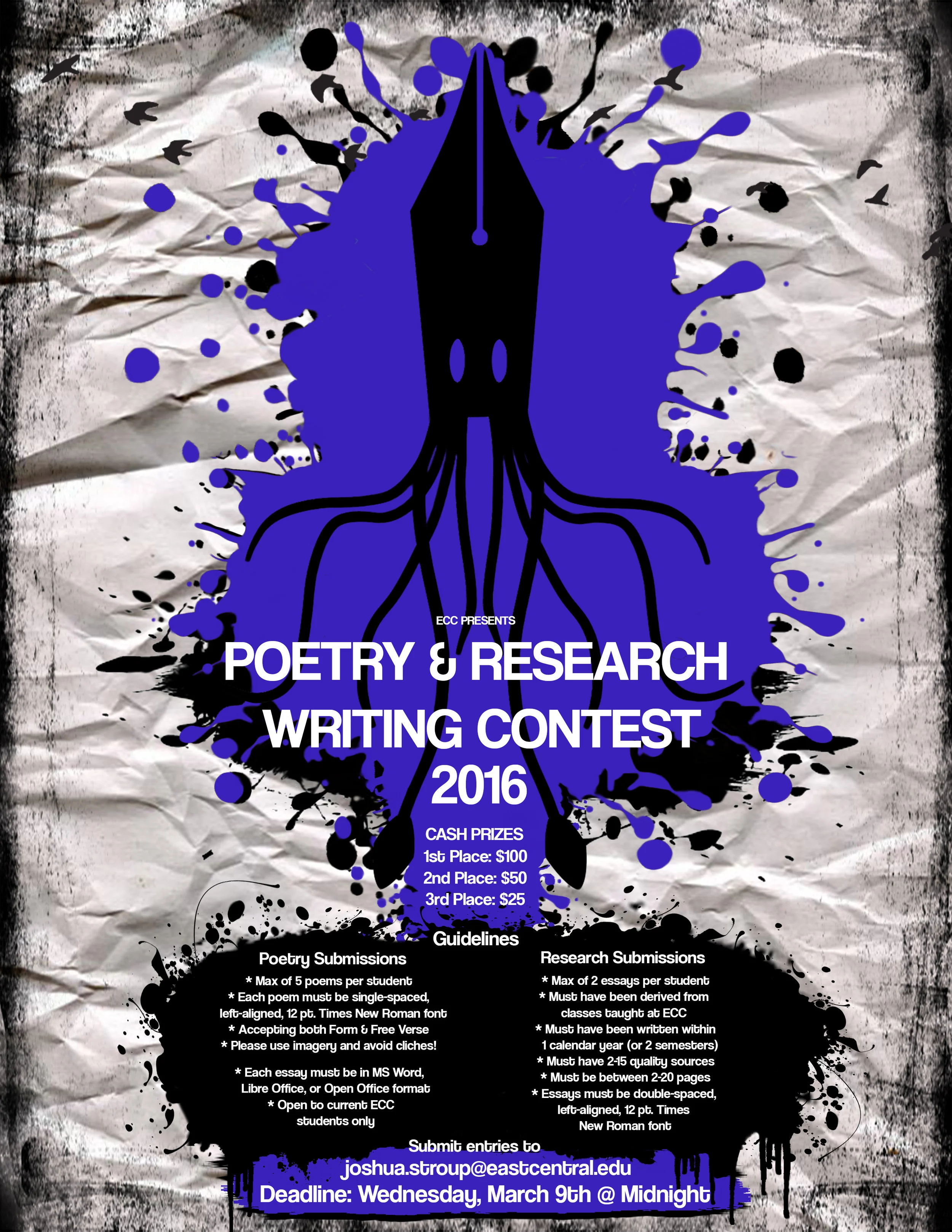 Poetry & Research Essay Contest Flyer