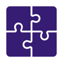 Purple icon representing puzzle pieces and positioning