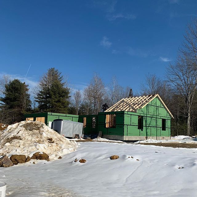 Roof trusses going on today 🏠