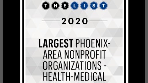 2020 Phoenix Business Journal Book of Lists - #30 Largest Phoenix-Area Nonprofit Organization (Copy)