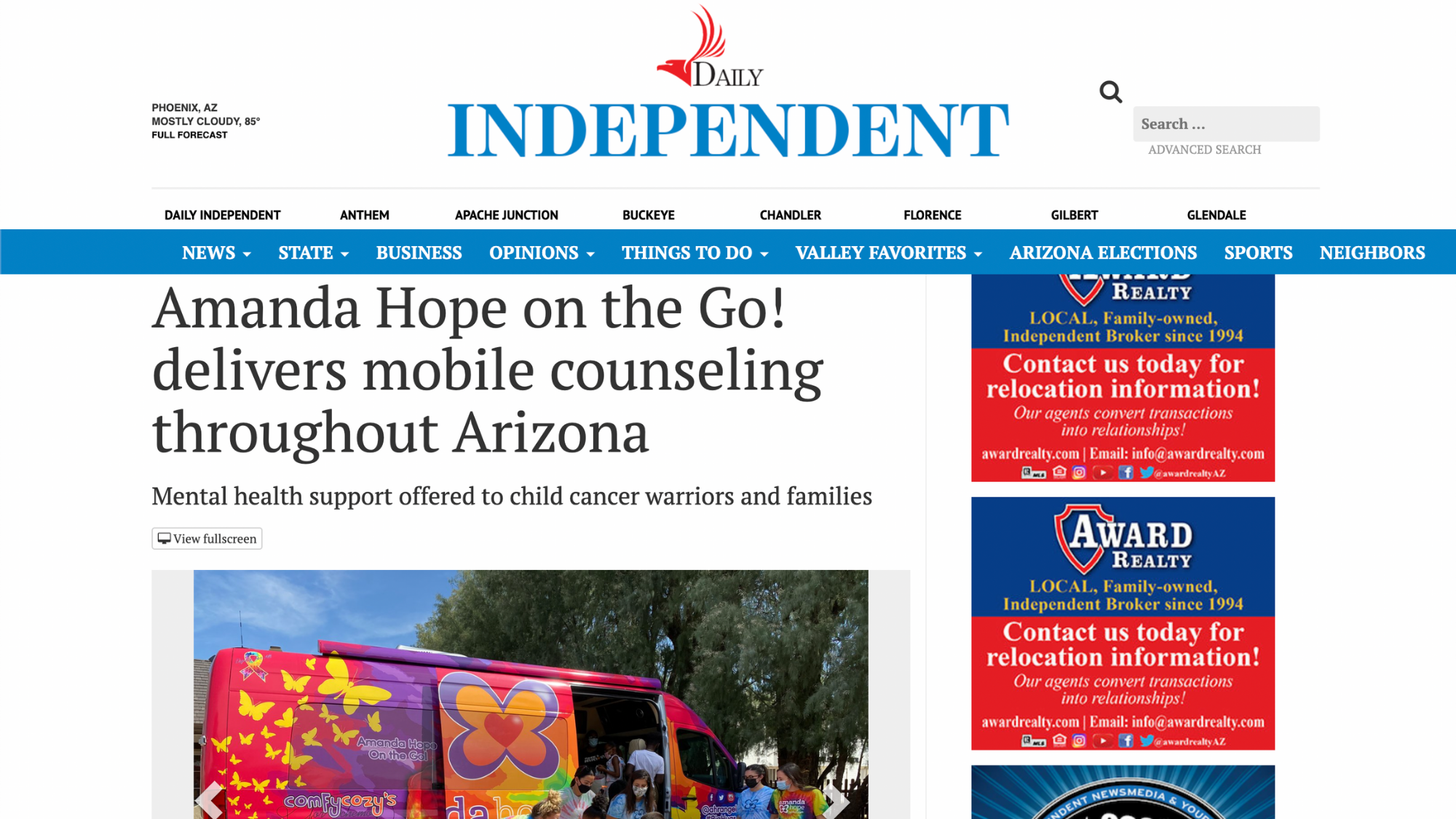 Daily Independent: Amanda Hope on the Go! delivers mobile counseling throughout Arizona (Copy)