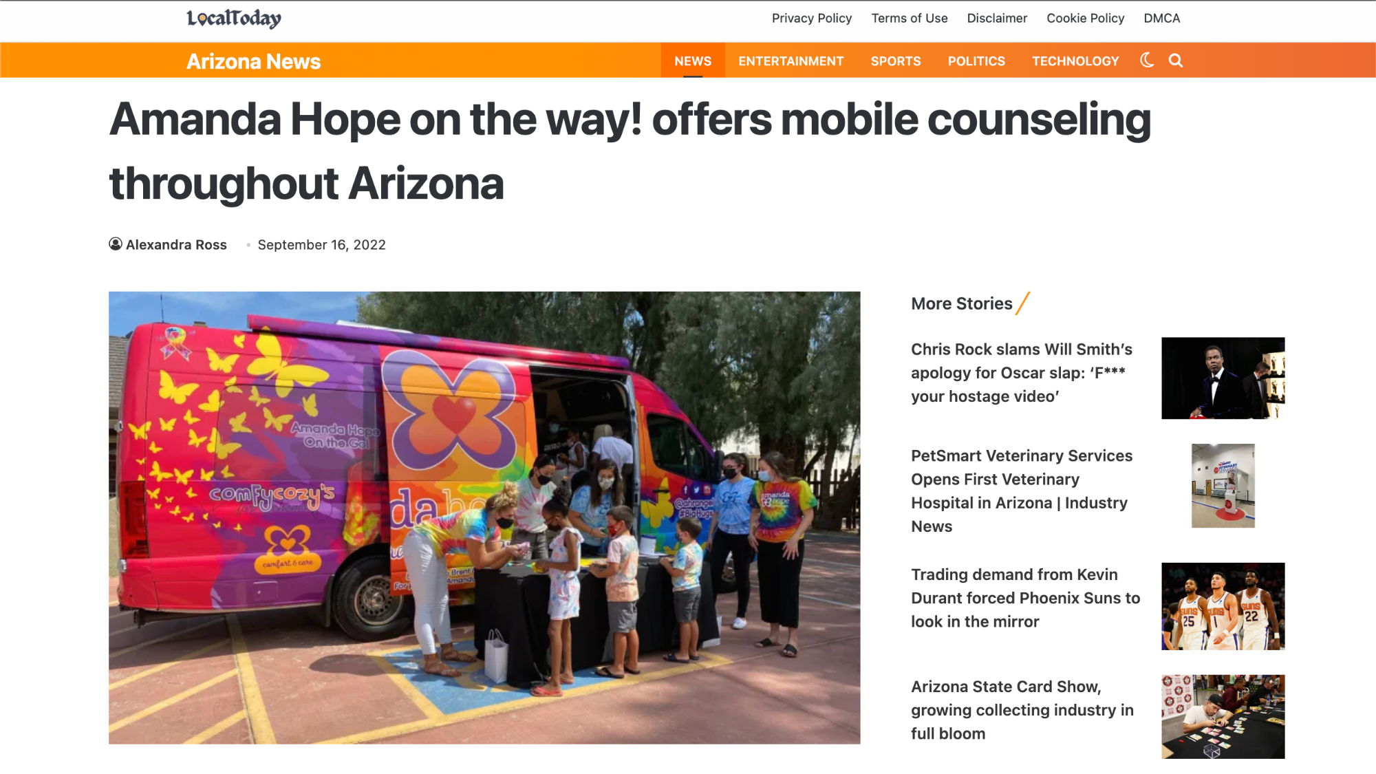 Local Today: Amanda Hope on the way! offers mobile counseling throughout Arizona (Copy)