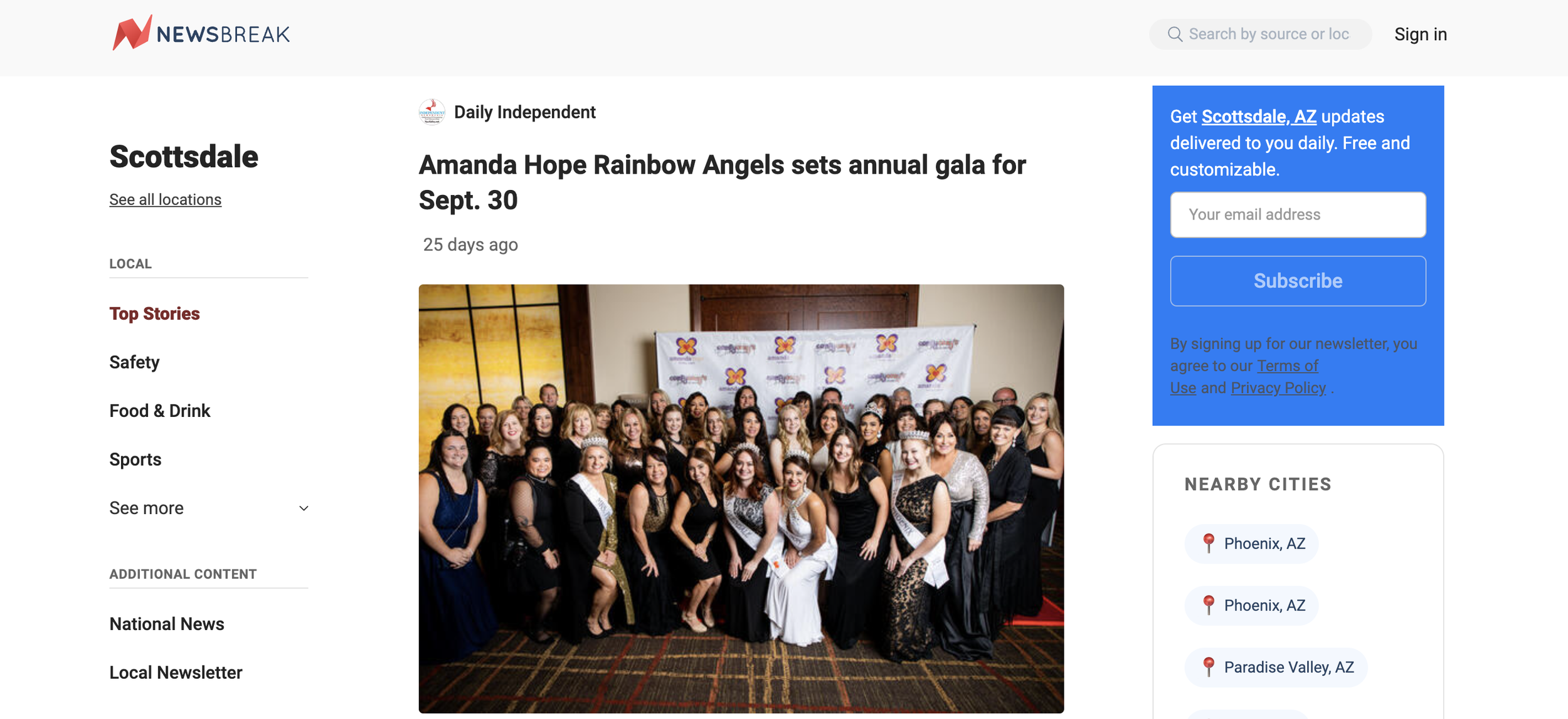 Newsbreak: Amanda Hope Rainbow Angels sets annual gala for Sept. 30