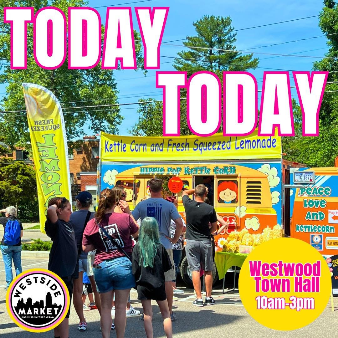 TODAY // TODAY // TODAY 🛍️
&bull;
🎉Westside Market🎉
🗓 May 4th, Saturday, 10am-3pm 
🎟 FREE Event
📍Location: Westwood Town Hall 
3017 Harrison Ave, Cincinnati, Ohio 
🛍 100+ Local Vendors
👯&zwj;♂️ Forte&rsquo; Ladies Workout Class at 9:30am 
🎨 