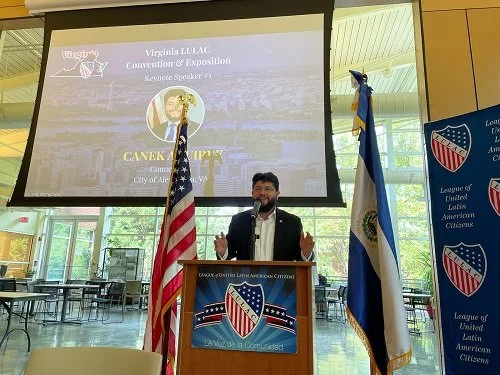 Canek delivers keynote remarks at 2023 Virginia LULAC Convention