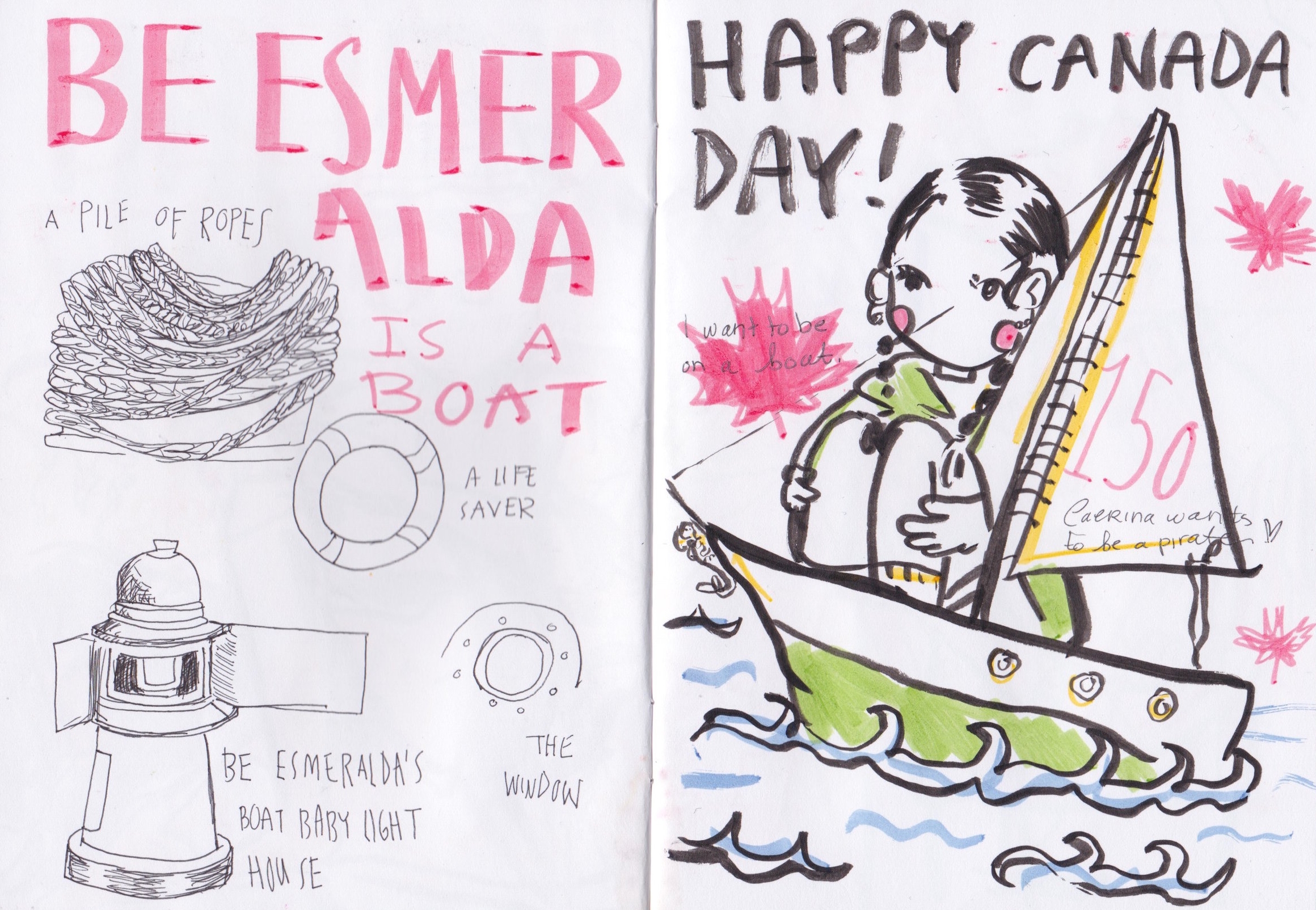 Canada Day doodle at the Halifax Seaport Farmer's Market.