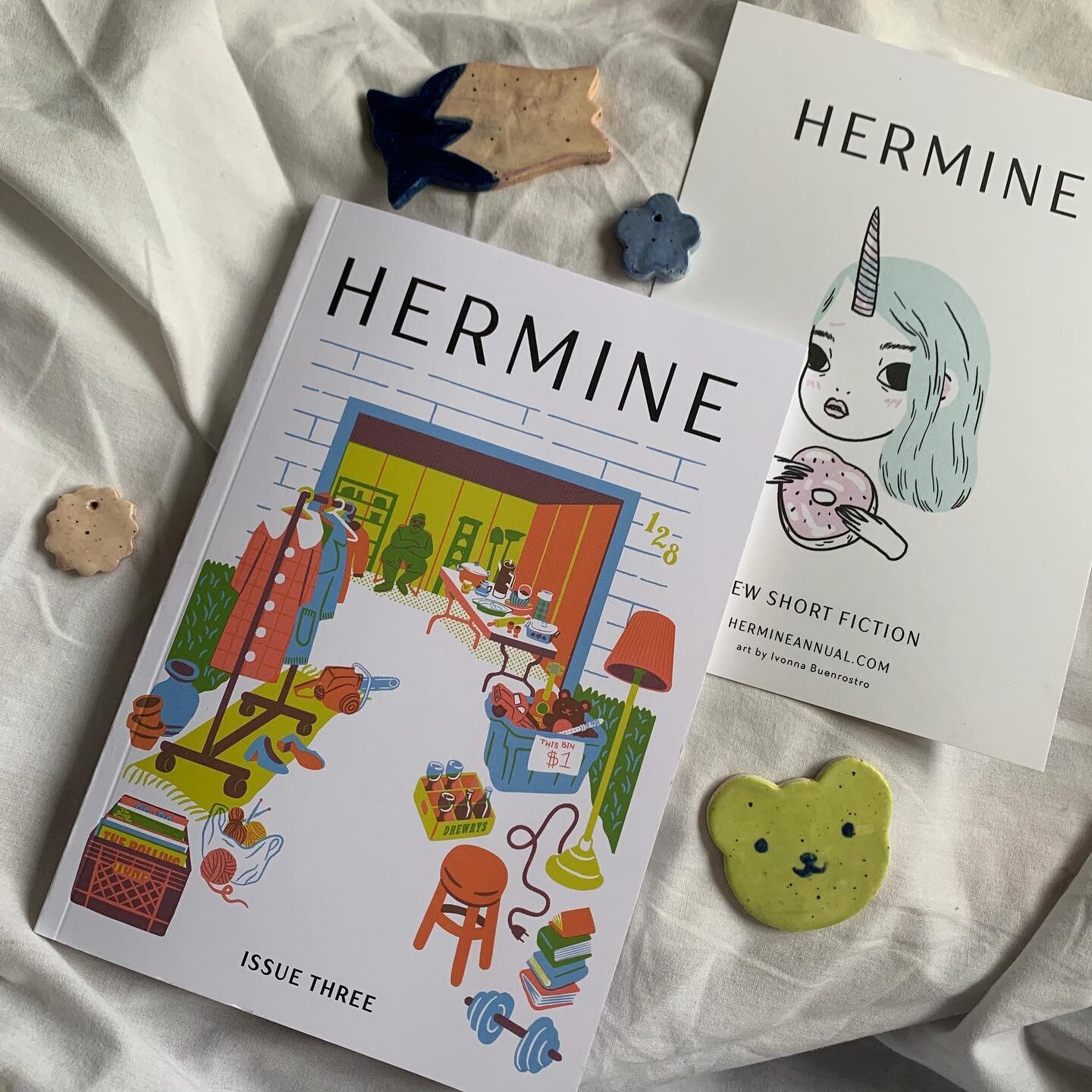 Got my copy of Hermine Annual 3 today 🌼 pick one up for yourself or your literary enthused friends! I&rsquo;m excited to read work from fellow contributors !

.
#indiepublishing #comicartist #torontoillustrator #diarycomic #zine #shortstories #magaz