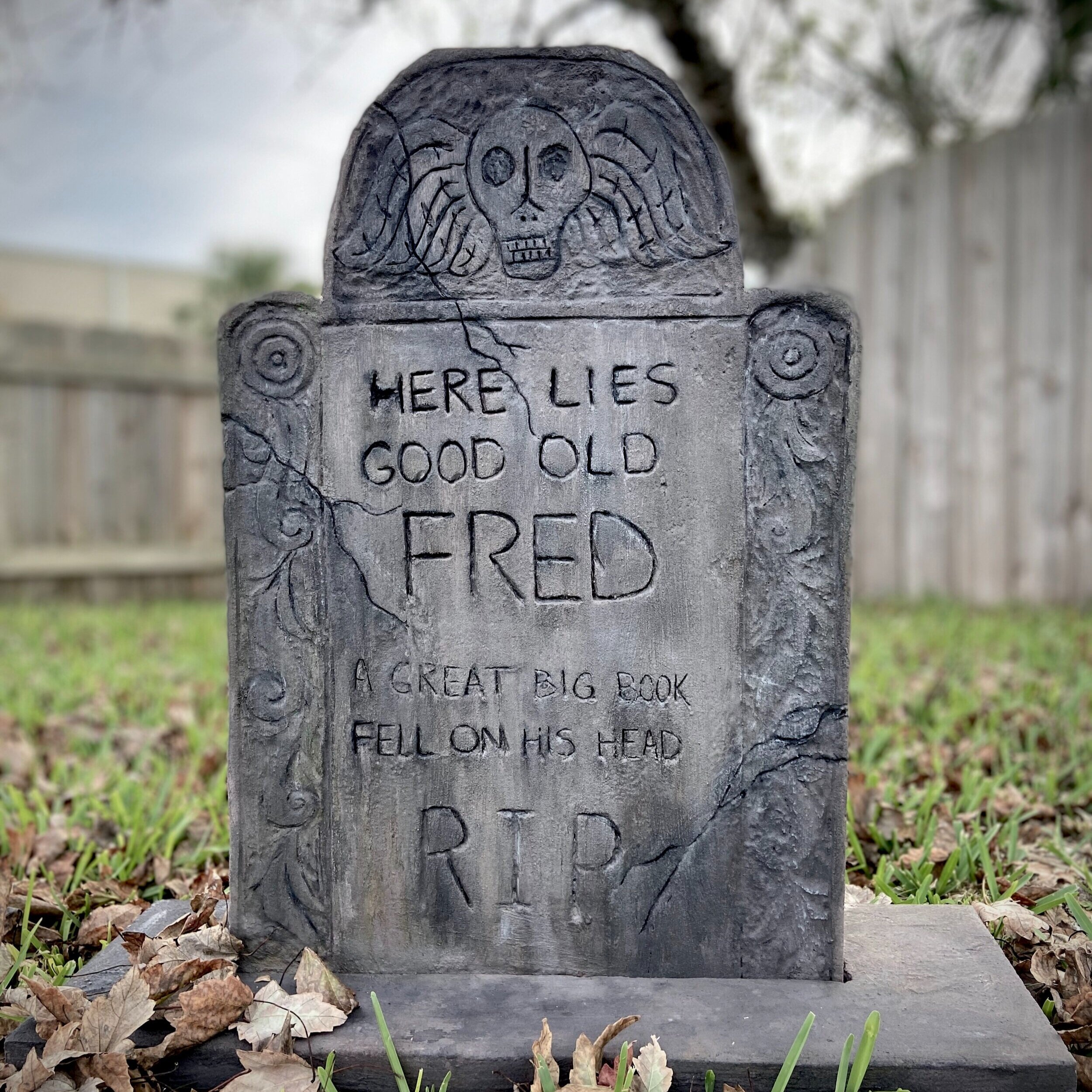 Craft a custom tombstone for your yard! 