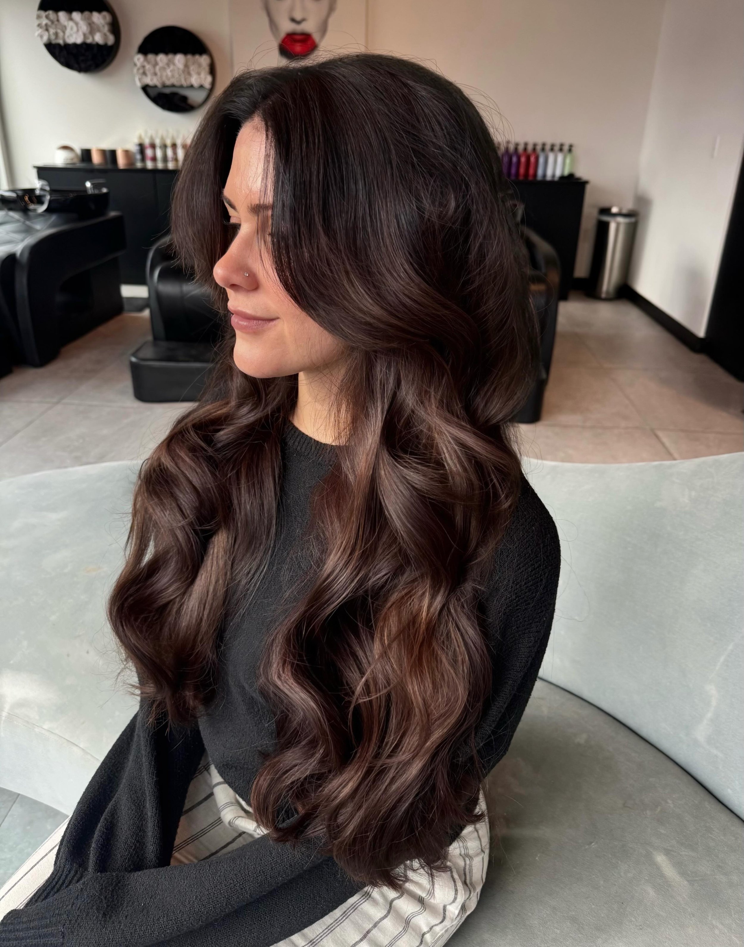Brunette dreams 🤎✨ Fresh cut, rich dimension, and all the glossy vibes✂️ #bozeman #bozemanhairsalon #evolvebozeman #oribeobsessed