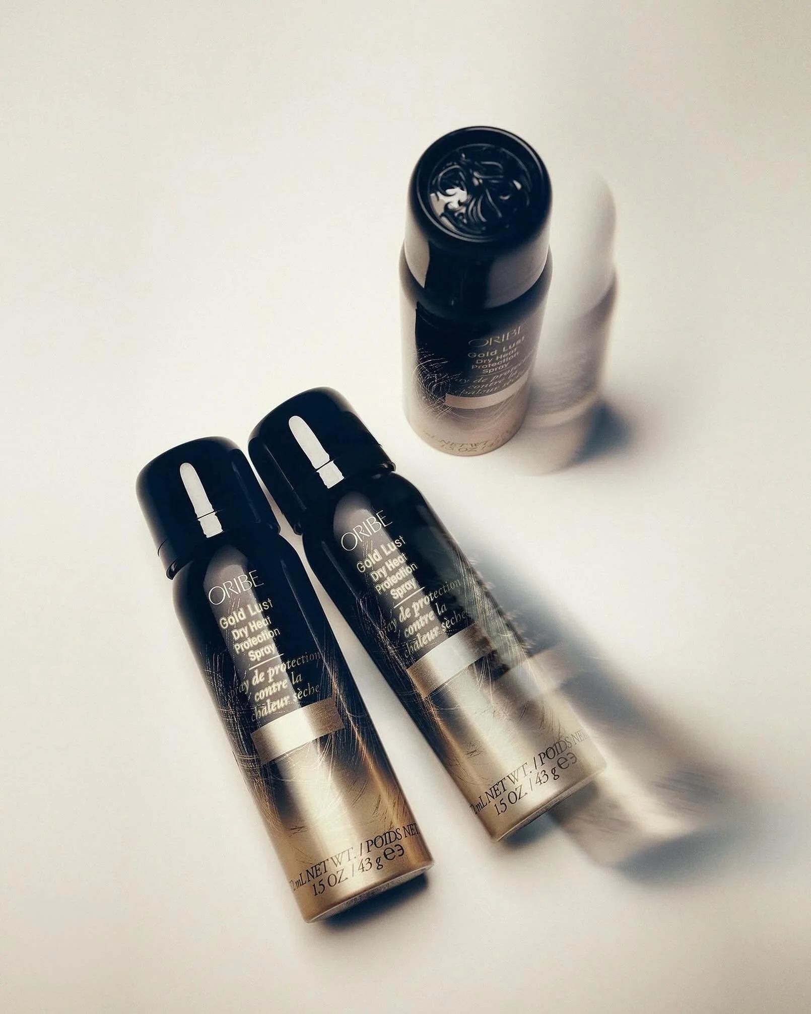 Alright ladies, this is a must have for any of you that heat style your hair! 

From carry-on to countertop, Gold Lust Dry Heat Protection Spray, is an essential that&rsquo;s earned it&rsquo;s place in your routine. This is so popular that Oribe just
