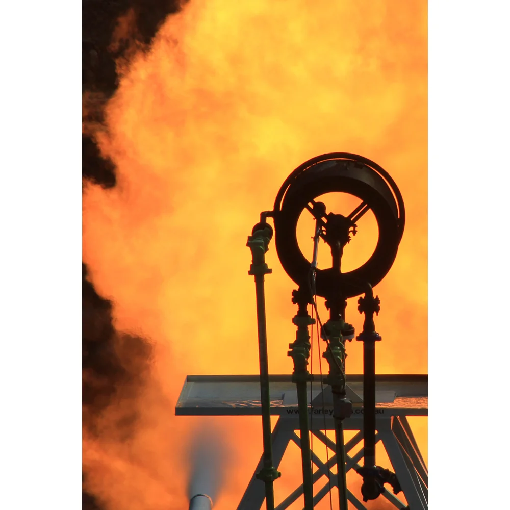 Oil and gas equipment rental fire
