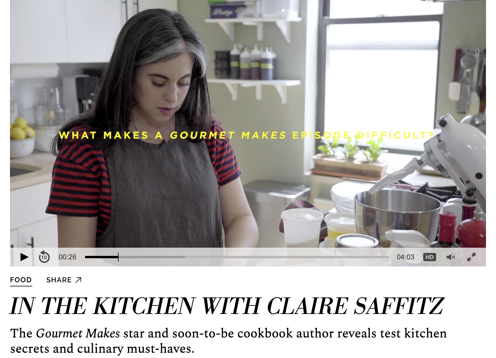 Coveteur:  In the Kitchen with Claire Saffitz