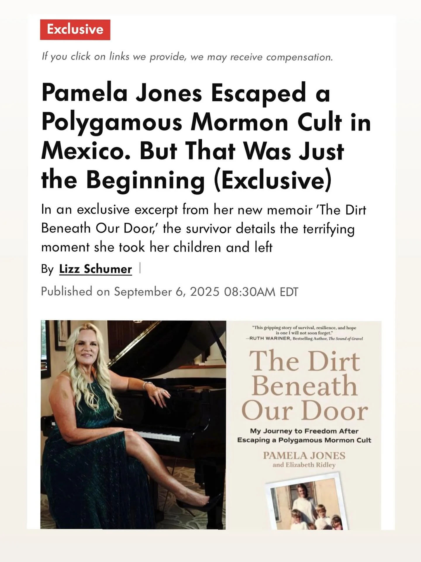 Never in my wildest dreams did I imagine my story would be featured in @people 💕 From escaping a polygamous cult to standing here today 🥹 it&rsquo;s been a journey of survival, resilience, and grace. 
📖 Read the exclusive excerpt from The Dirt Ben