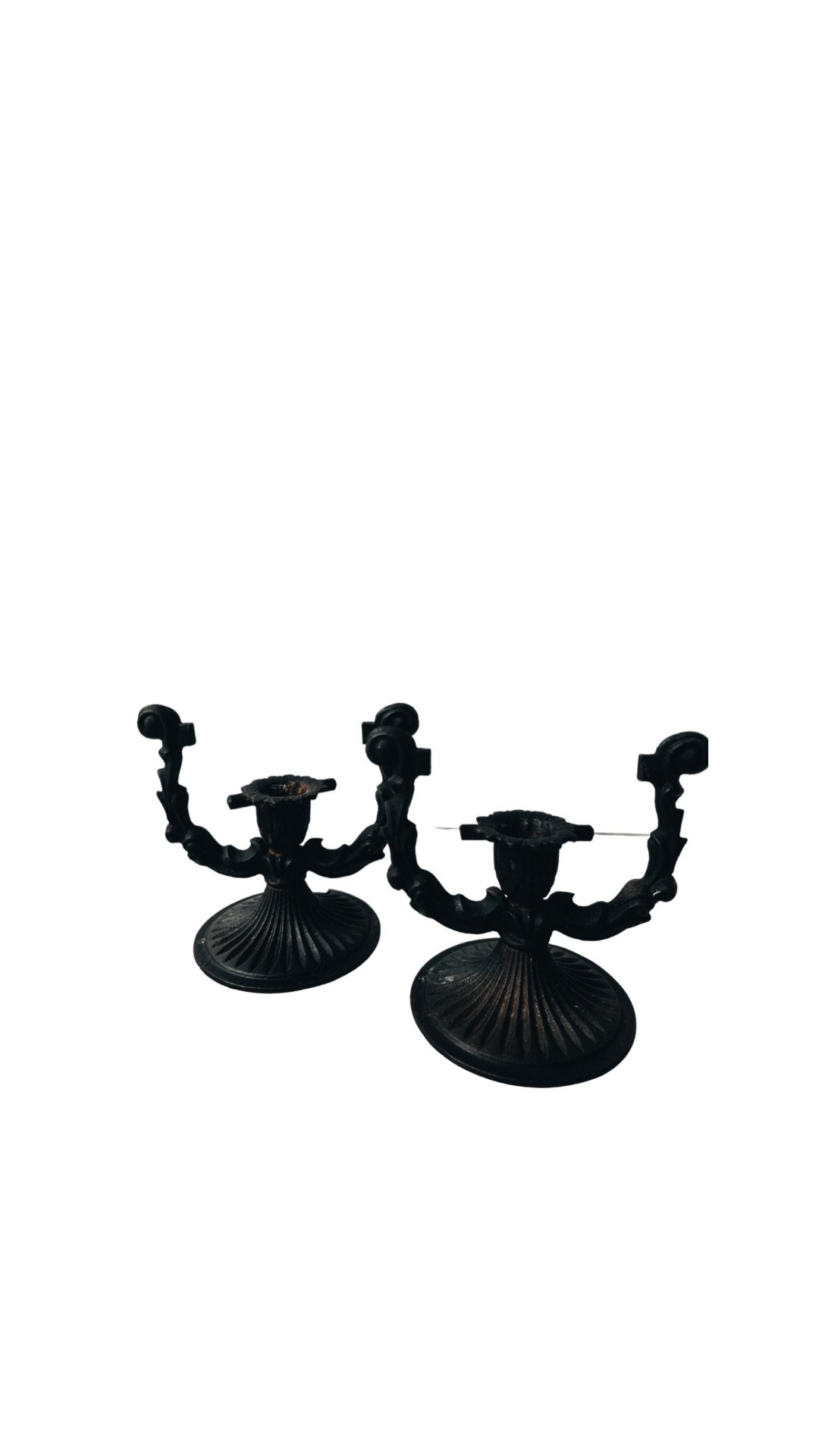 Cast Iron Metal Candle Holder