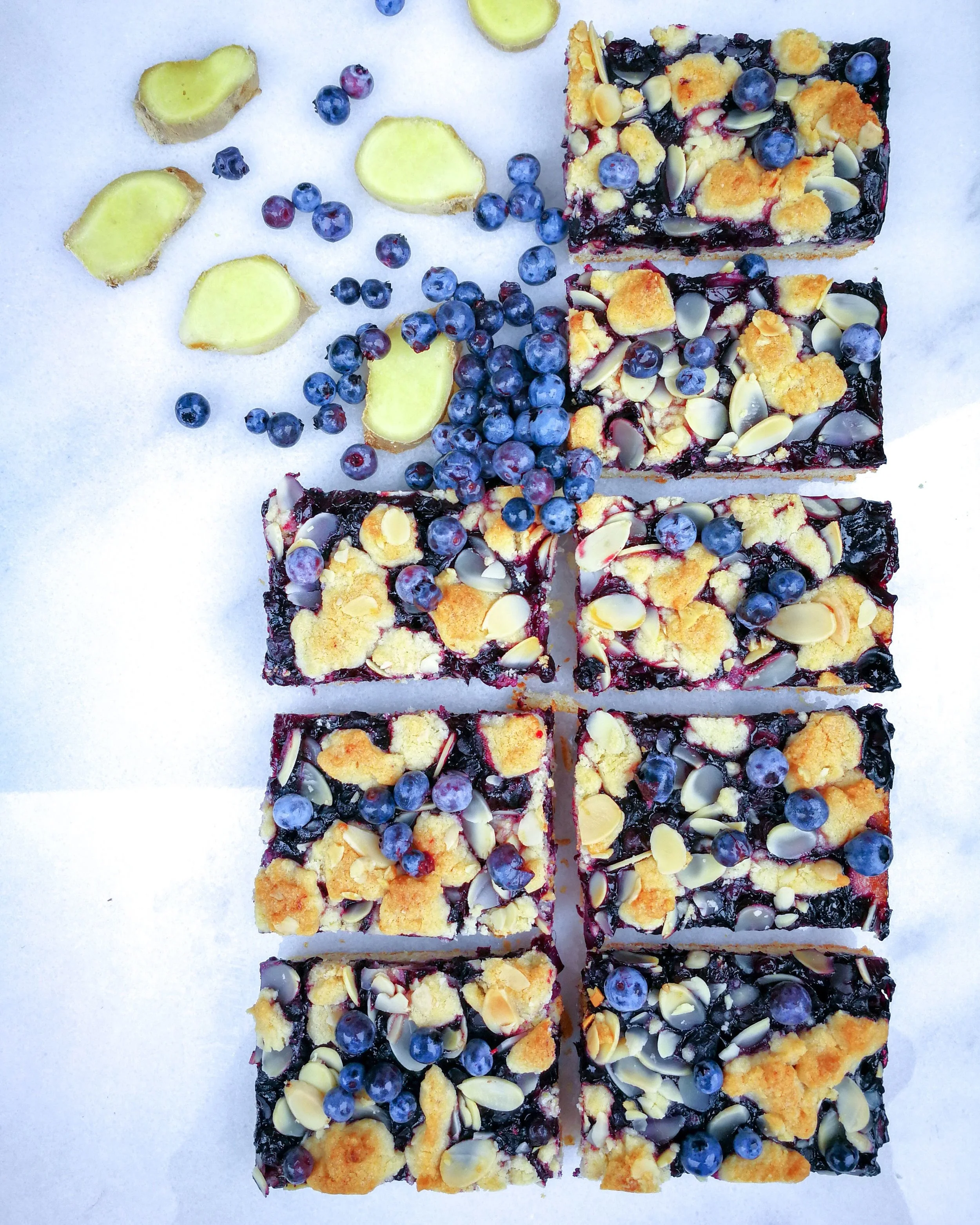 Blueberry Ginger Pie Bars