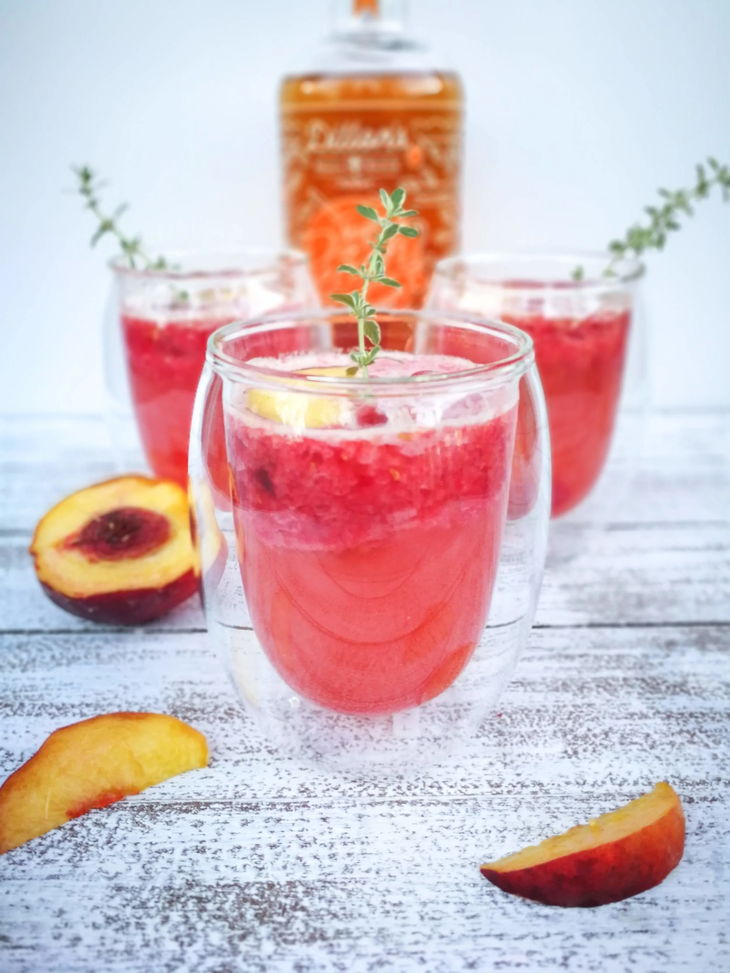 Peach Melba Radler Cocktail