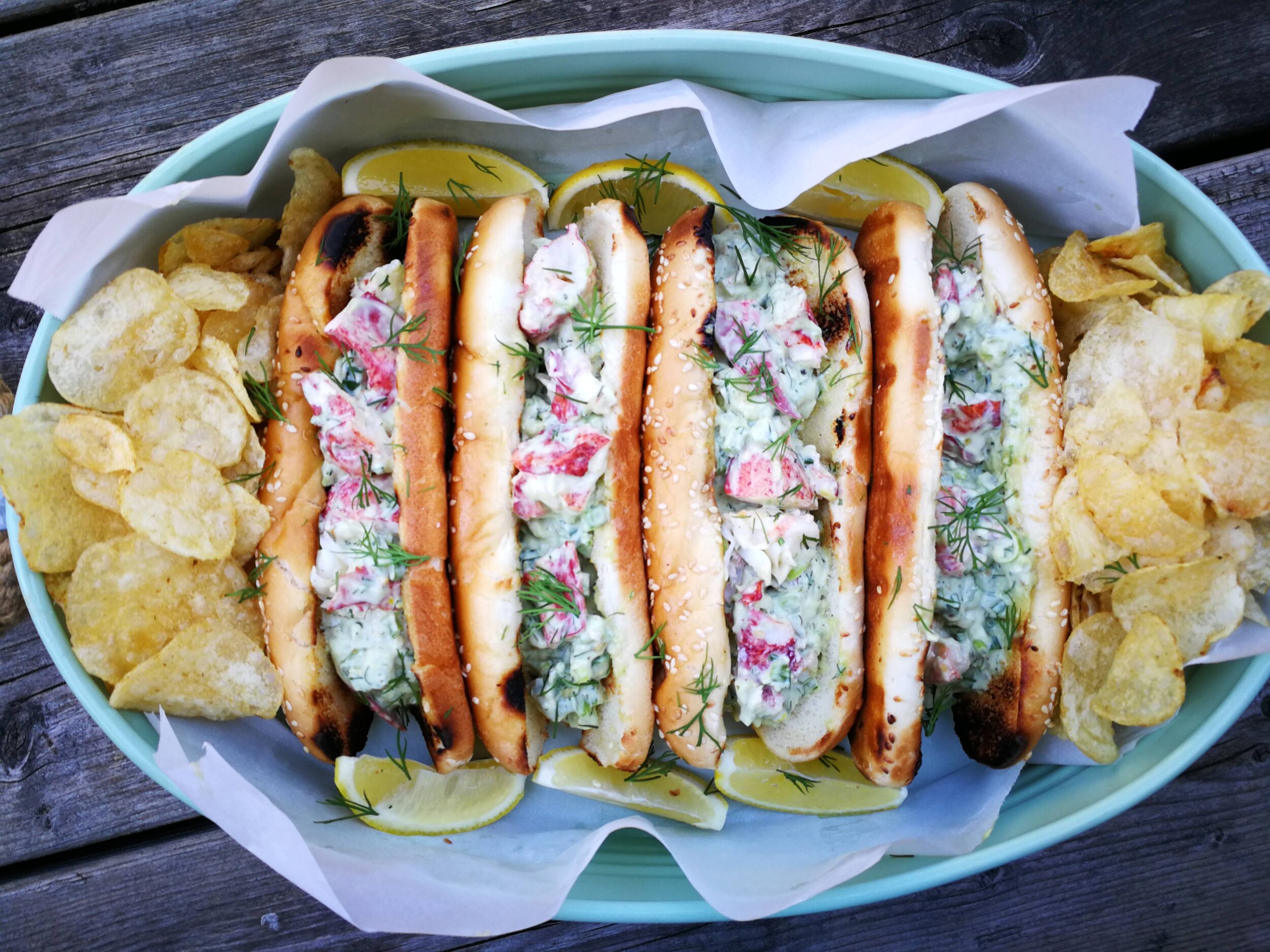 Green Goddess Lobster Rolls