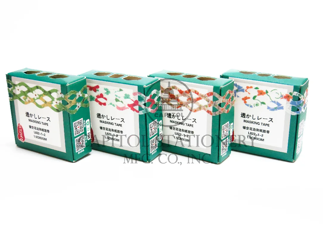 WSHI DECO TAPE D2482 ORANGE FLOWER