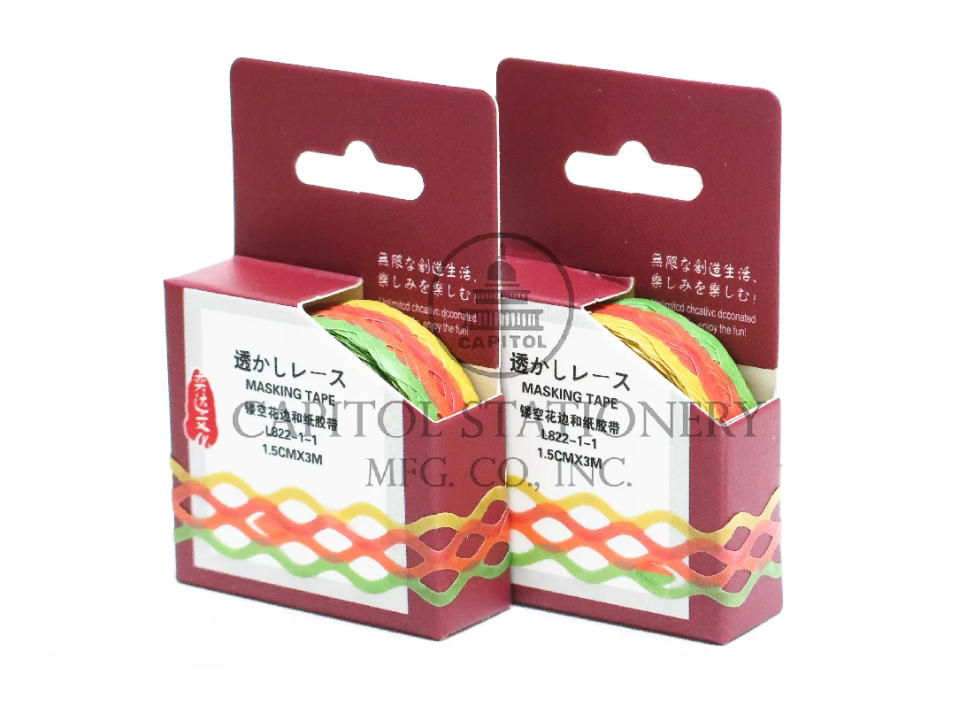 WSHI DECO TAPE D2483 PEACH GREEN PURPLE