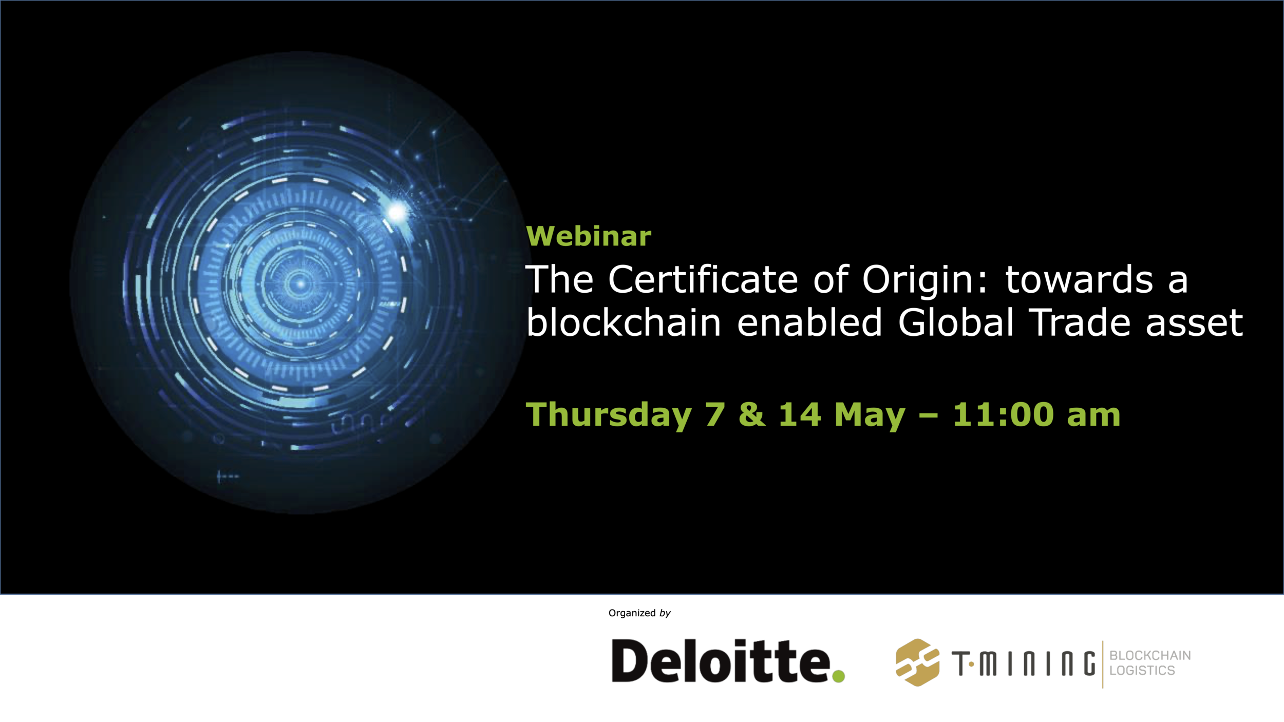 Webinar: The Certificate of Origin: towards a blockchain enabled global trade asset