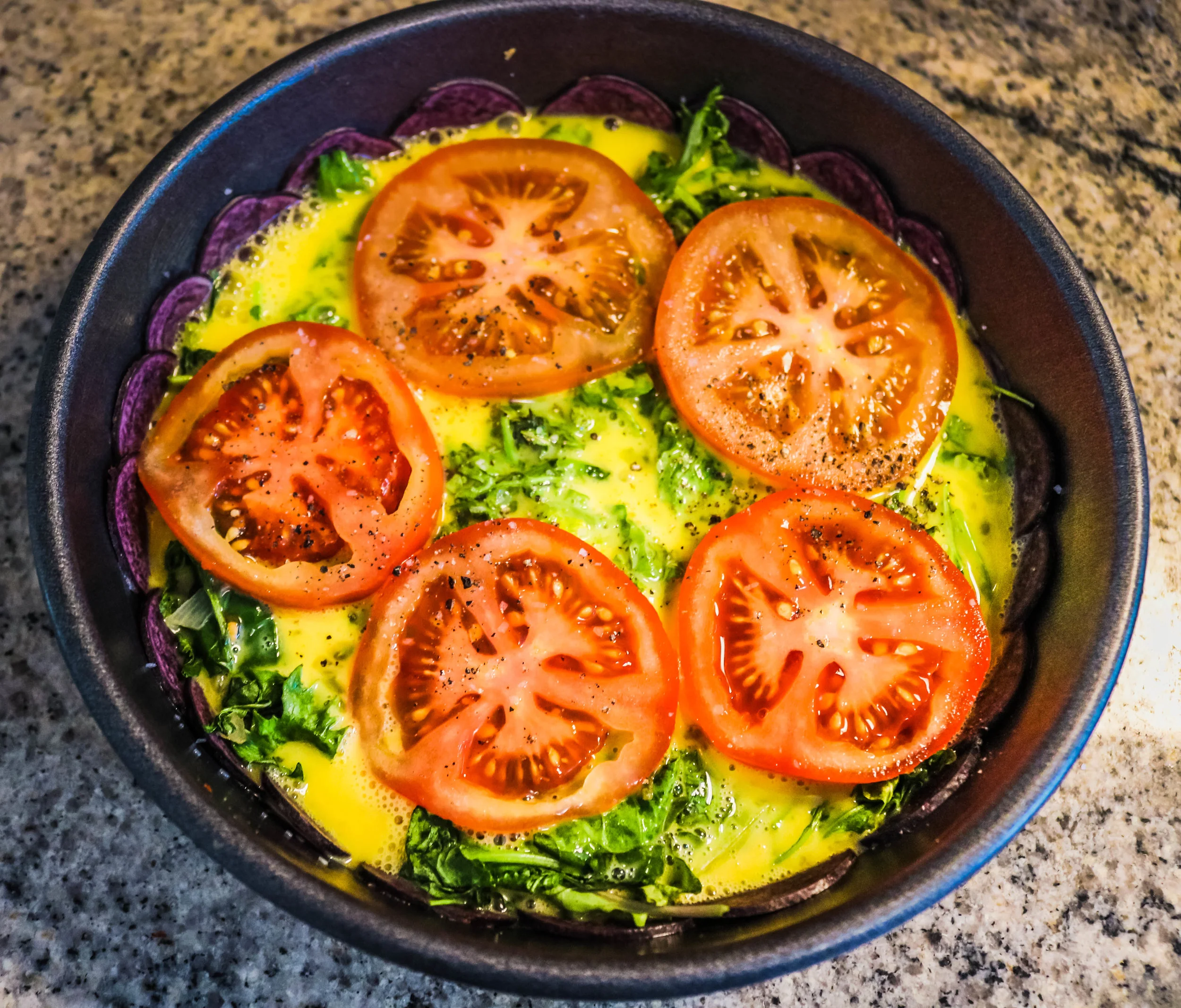Easy Purple Potato Quiche 